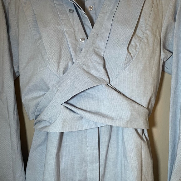 NWT SOVERE Dixie Wrap Blue Shirt Dress - Picture 7 of 13
